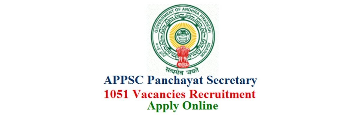 Andhra Pradesh Panchayat Secretary recruitment 2018: Notification for 1051 posts released