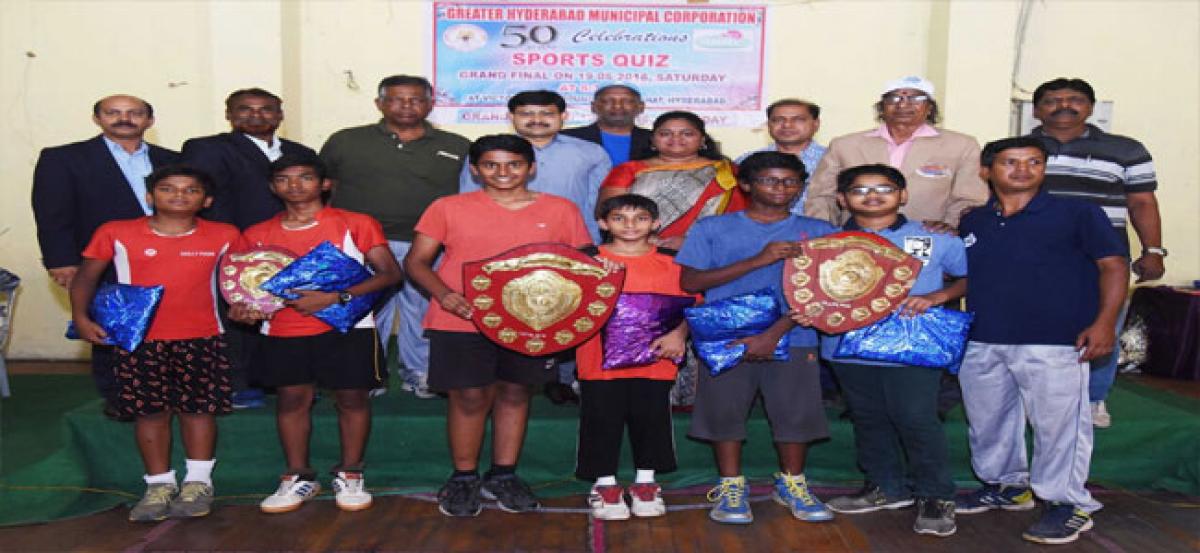 Areeb and Harinath win sports quiz competition