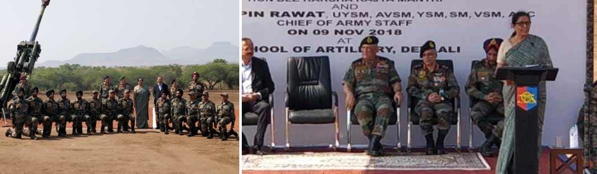 Sitharaman unveils M777, K9 howitzers for Army