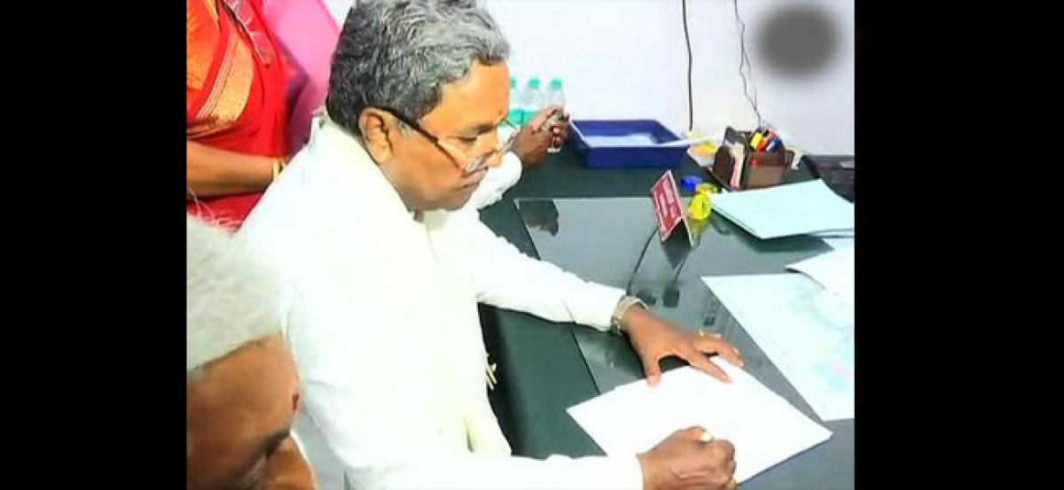 Karnataka polls: Siddaramaiah files nomination from Chamundeshwari constituency