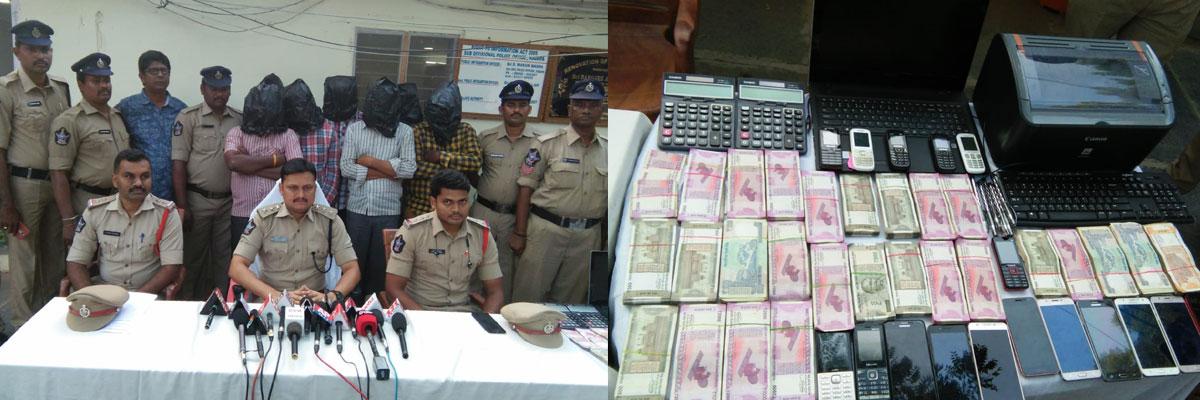 Police arrested 10 prsons on the charges of performing Matka gambling