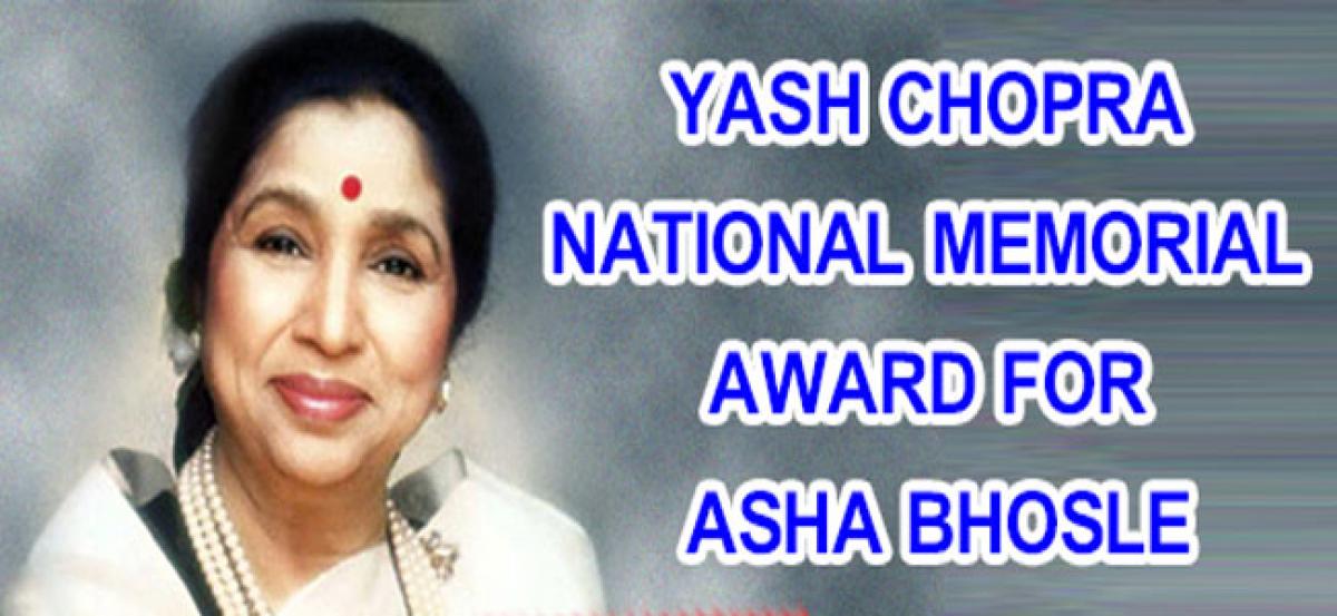 Asha Bhosle bags Yash Chopra Memorial Award