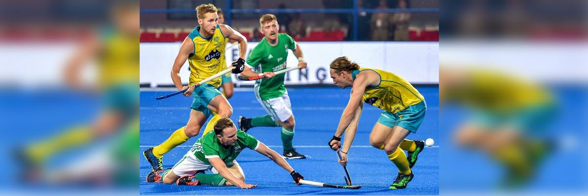 Title holders Australia struggle past Ireland 2-1