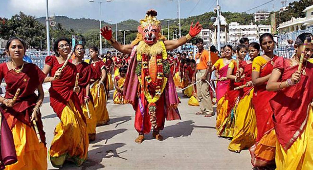 Lord rides on Simha Vahanam