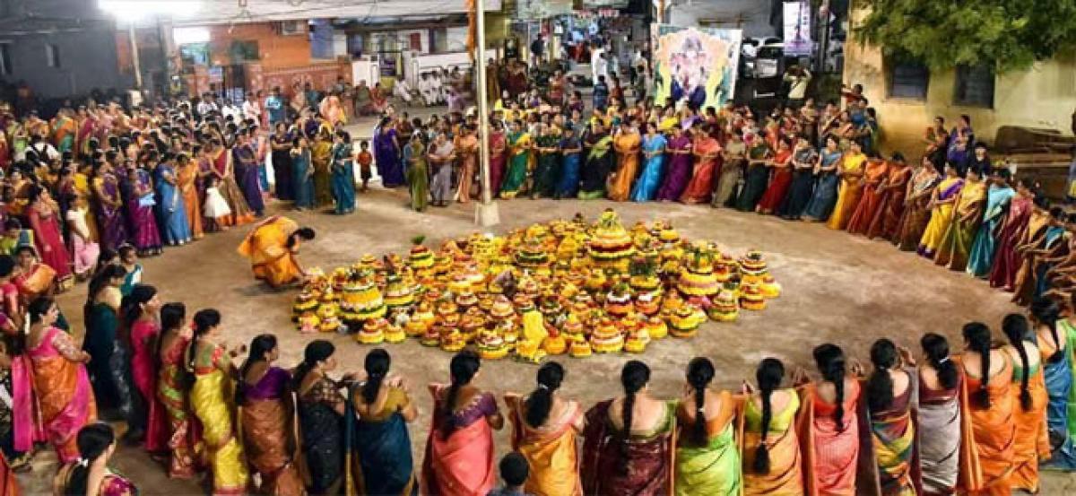 Bathukamma fest at Kukatpally