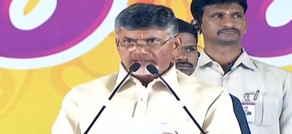 Chandrababu Naidu interacts with Anganwadis