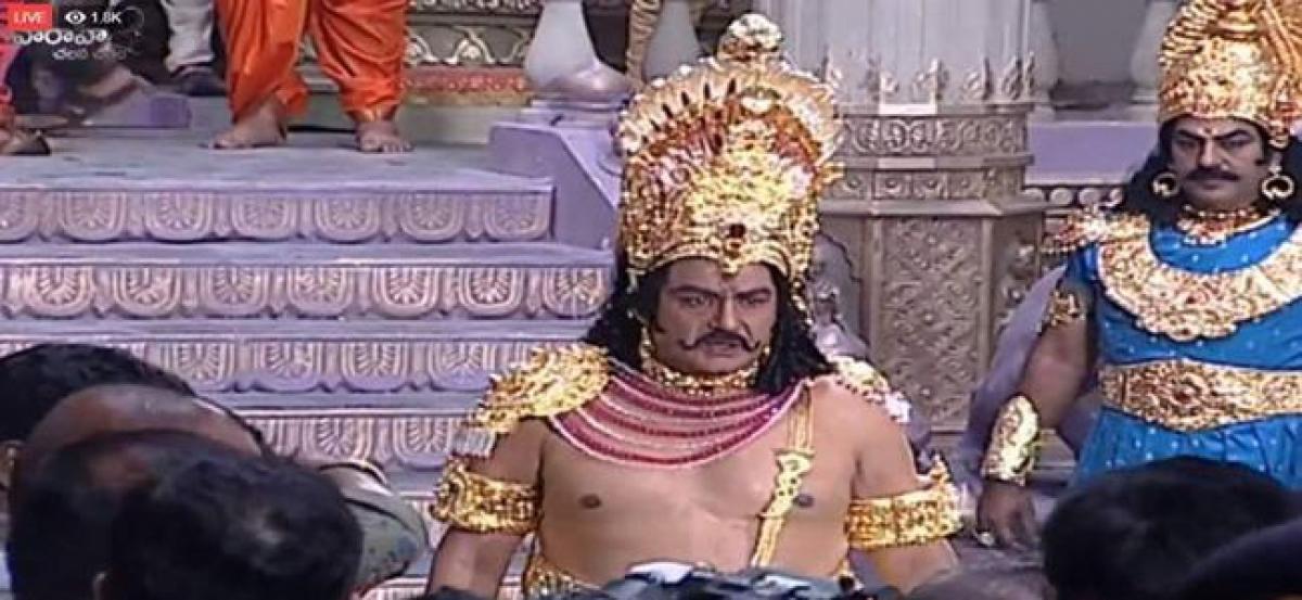 Pics: Balayyas Duryodhana getup for NTR biopic shoot launch