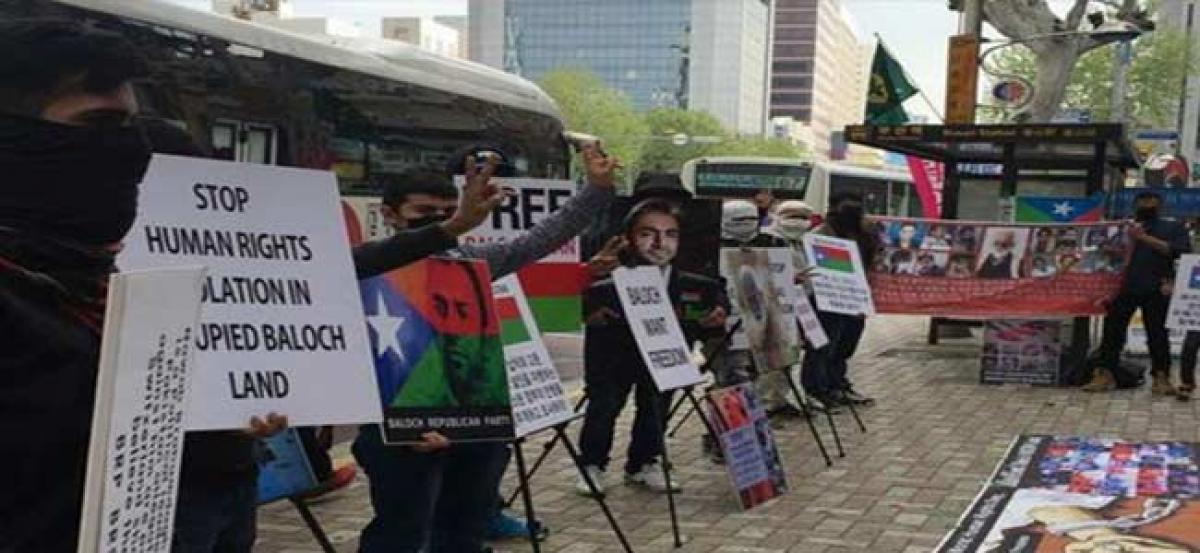 Baloch activists protest in S Korea against Pak atrocities