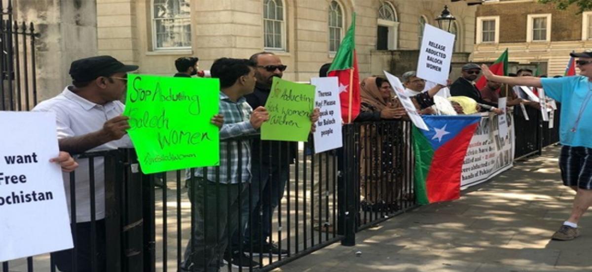 Baloch activists in London protest against atrocities of Pak Army in Balochistan