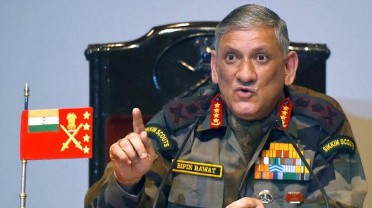 Stone-pelting had almost ended due to Armys actions: Bipin Rawat