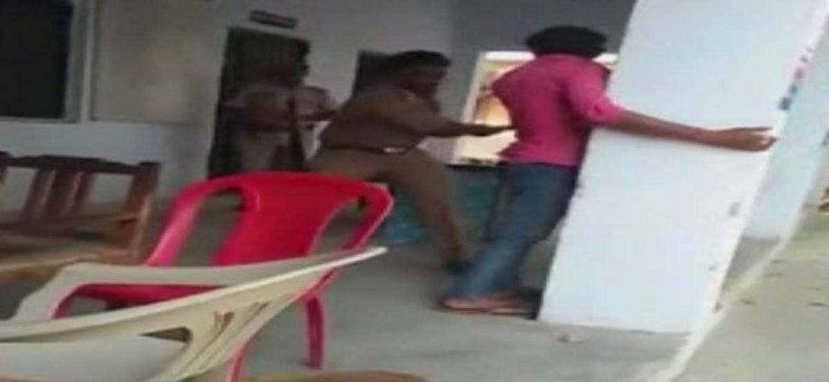 Sub-Inspector beats up rape accused with belt, video goes viral