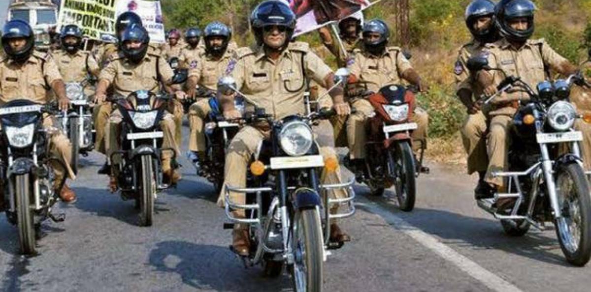 Police take out bike rally 