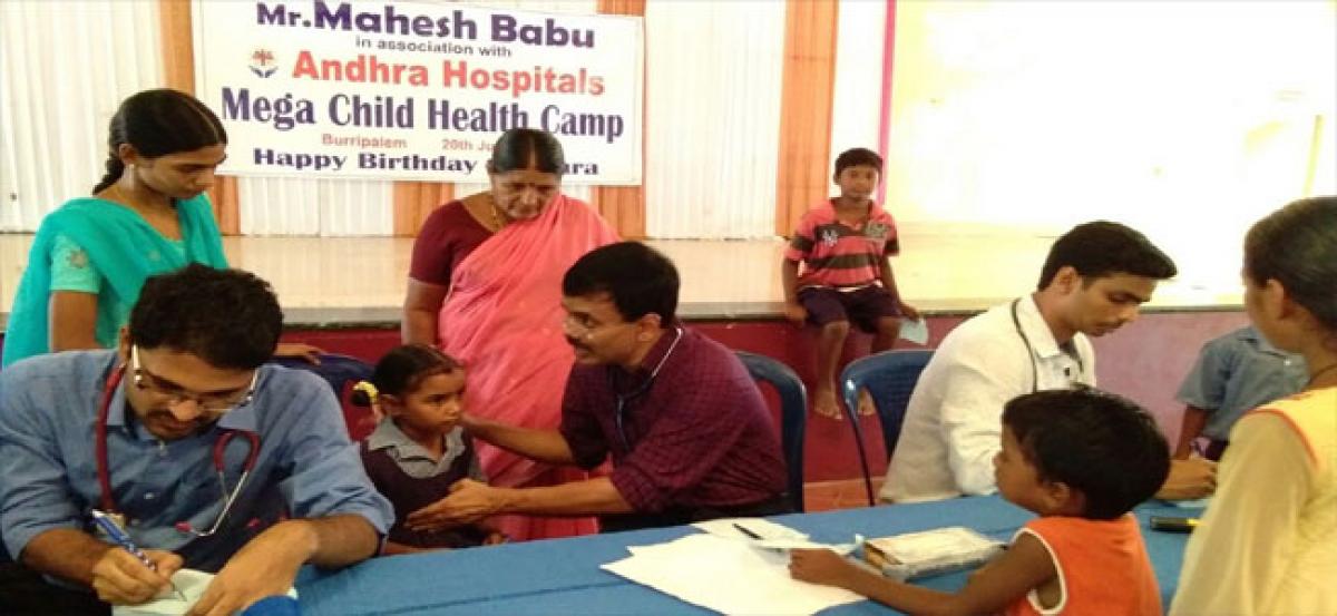 Mega children health camp at Burrupalem