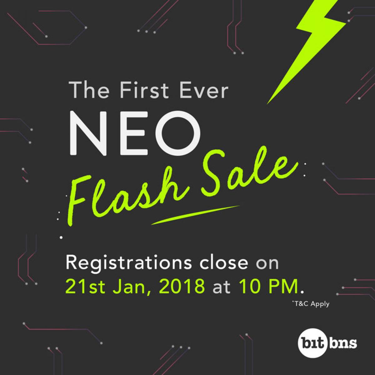 Buy NEO in India – The First NEO Flash Sale on Indian Platform