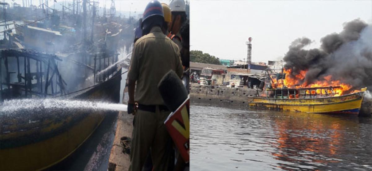 Fire breaks out on boat