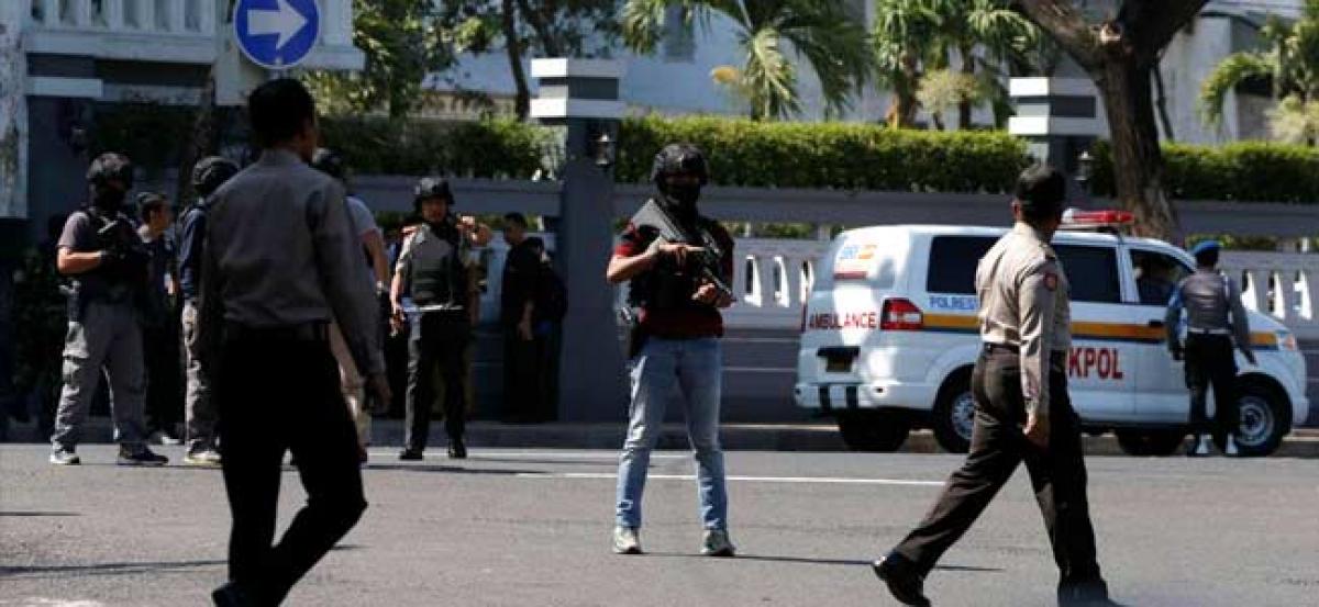 Suicide bomber on motorbike attacks police HQ in Indonesias Surabaya, several cops wounded