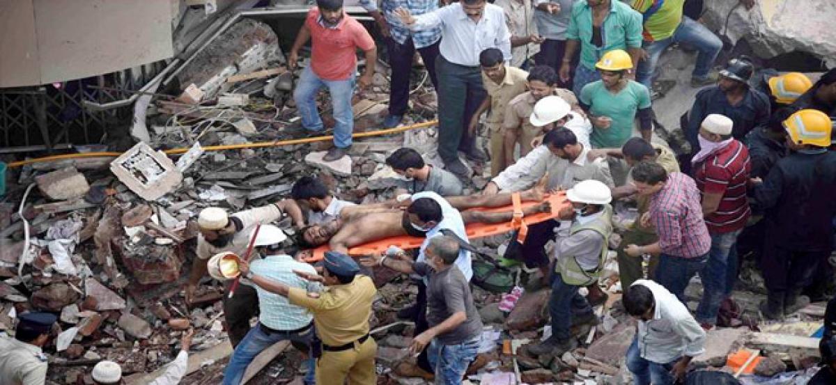 10 killed in Mumbai building collapse, 60 still trapped