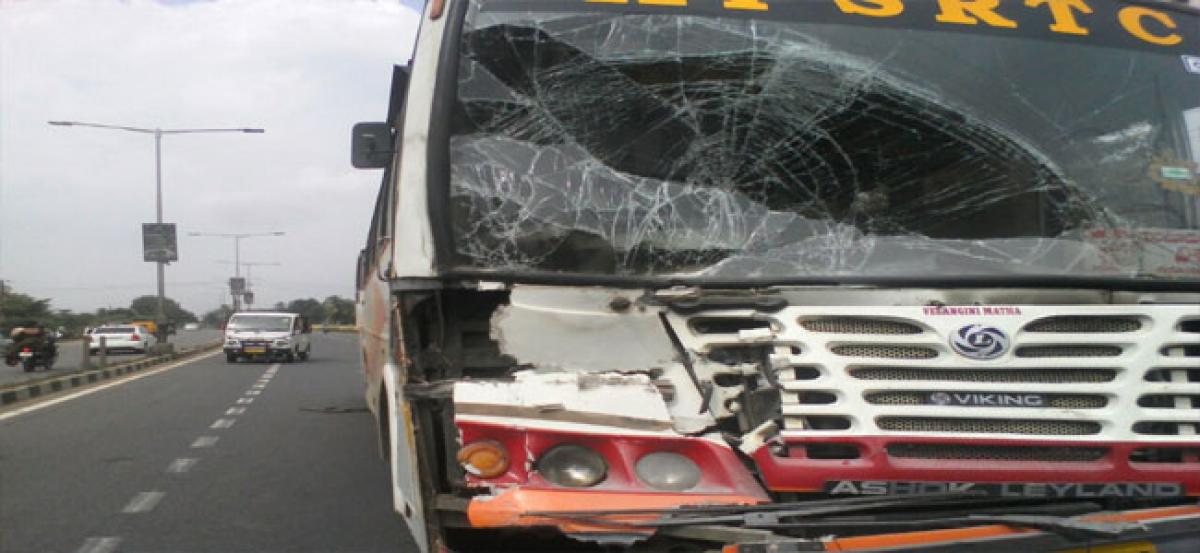 Miraculous escape for bus passengers