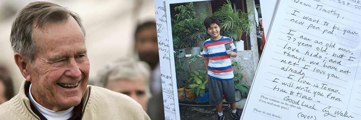 Late US President Bush secretly sponsored Filipino child