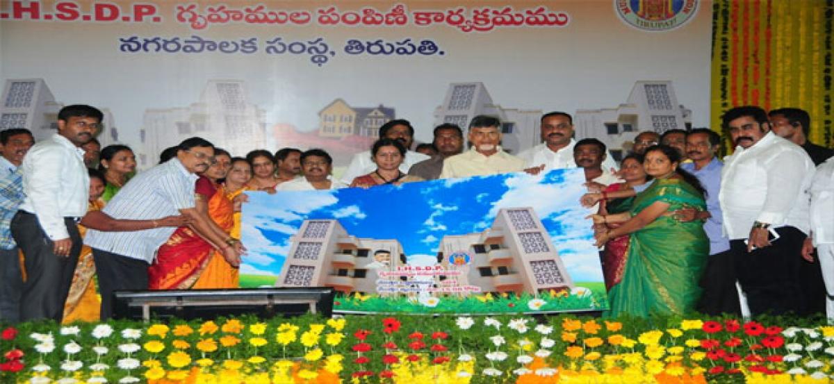 Gated community houses for poor soon: Chief Minister N Chandrababu Naidu