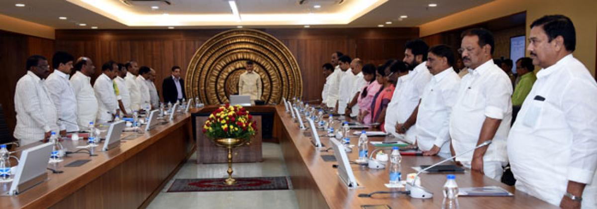 AP State Cabinet condoles death of leaders