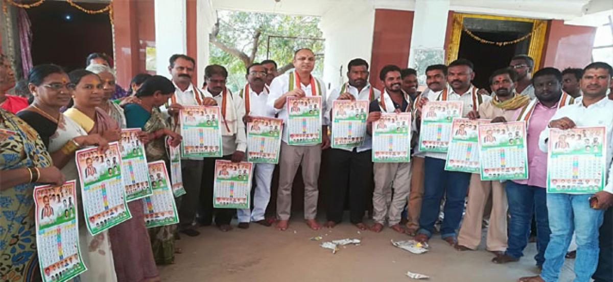 Party calendar released by B Lakshma Reddy