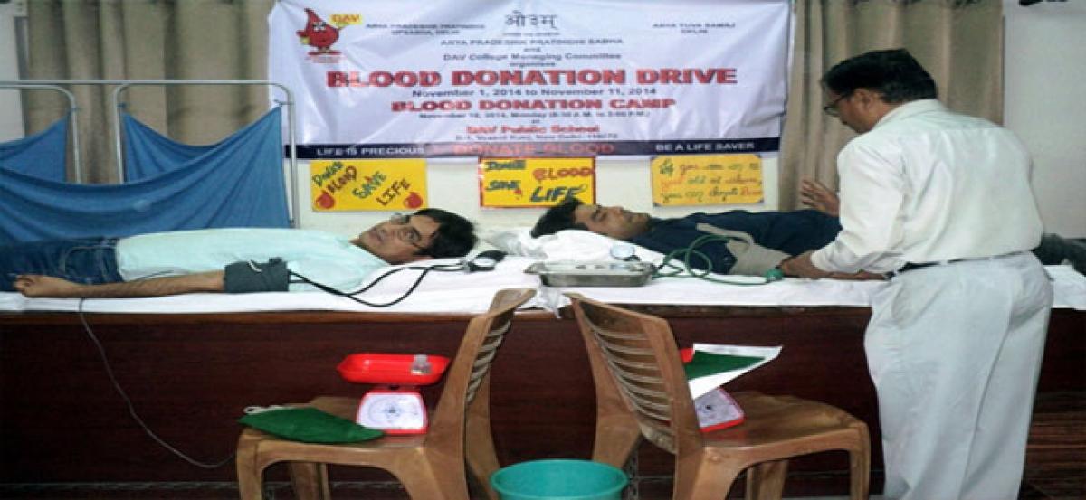 Blood donation camp at DAV School