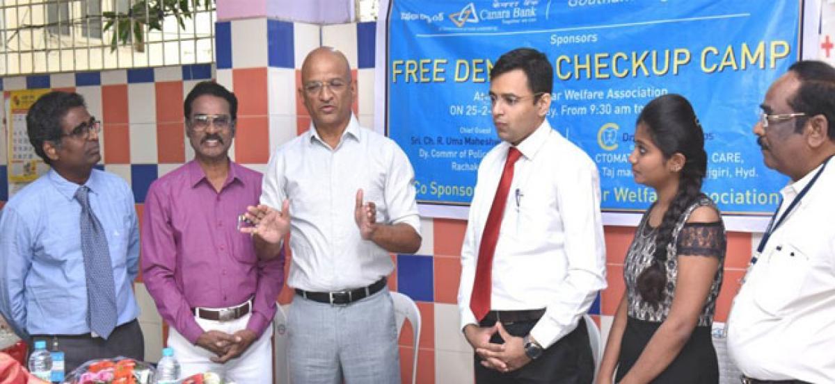 Canara Bank conducts free dental camp