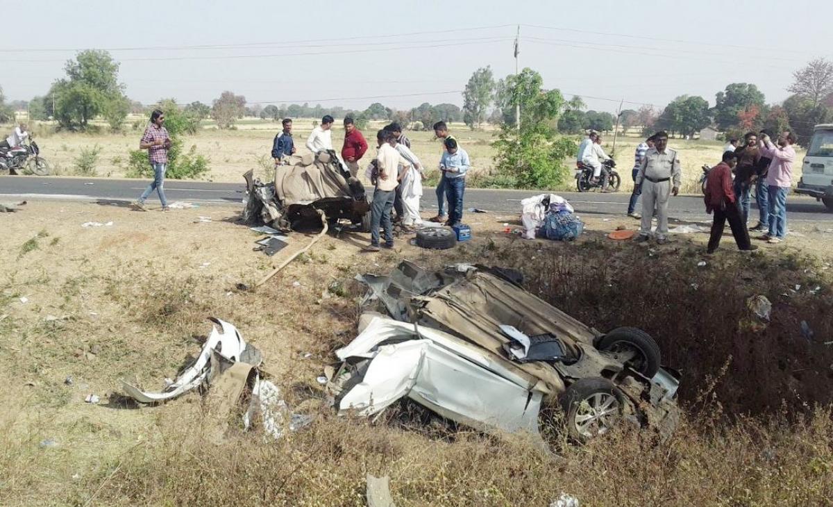 Two killed as car hits tree and breaks into three pieces