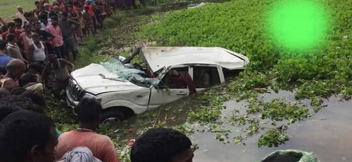 Bihar: 6 children die after car falls into pond