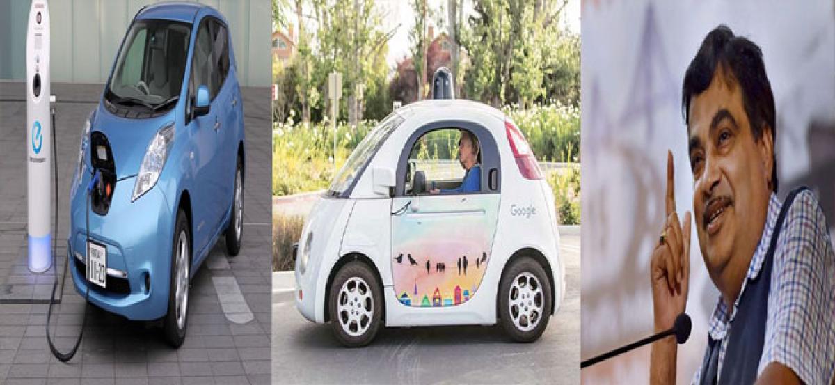 Gadkari no to driverless cars, but yes to e-cars