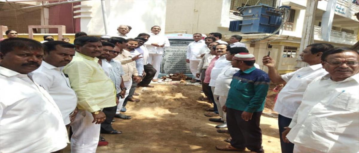 MLA lays stone for CC road, BT road