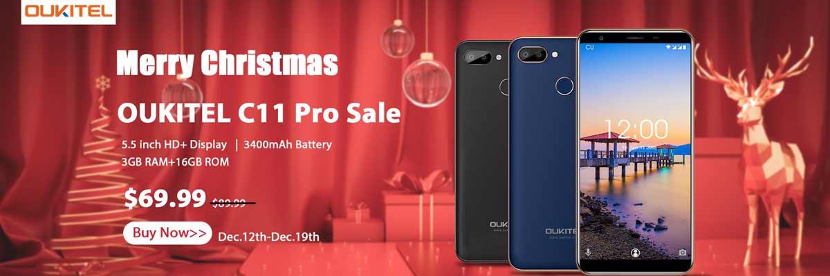 OUKITEL C11 Pro Christmas Sale Starts at only $69.99, 3GB RAM and 3400mAh Battery