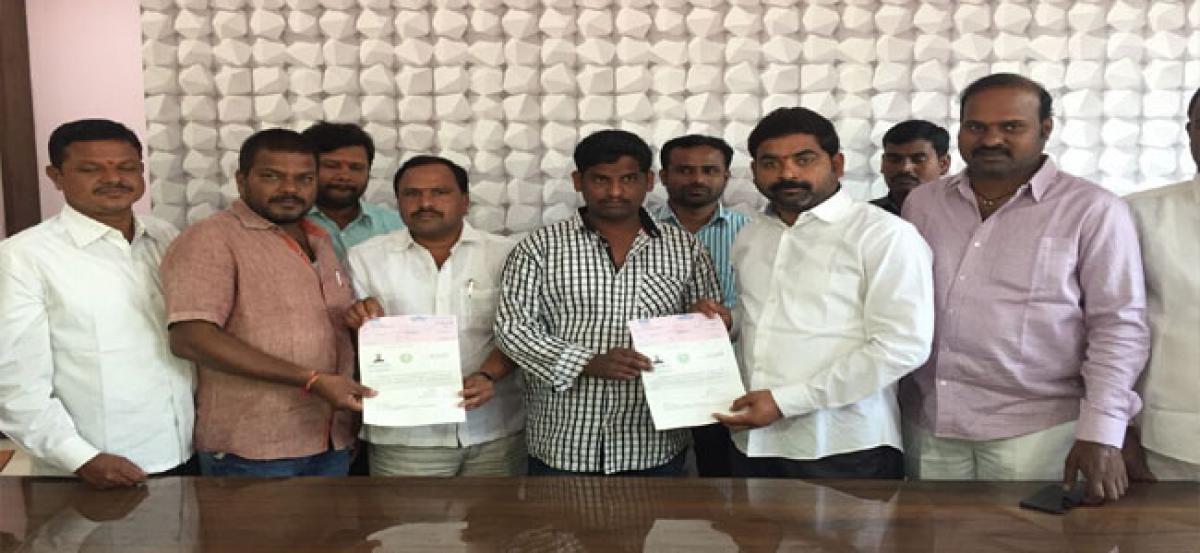 CM Relief Fund cheques distributed by Corporator Mantri Satyanarayana