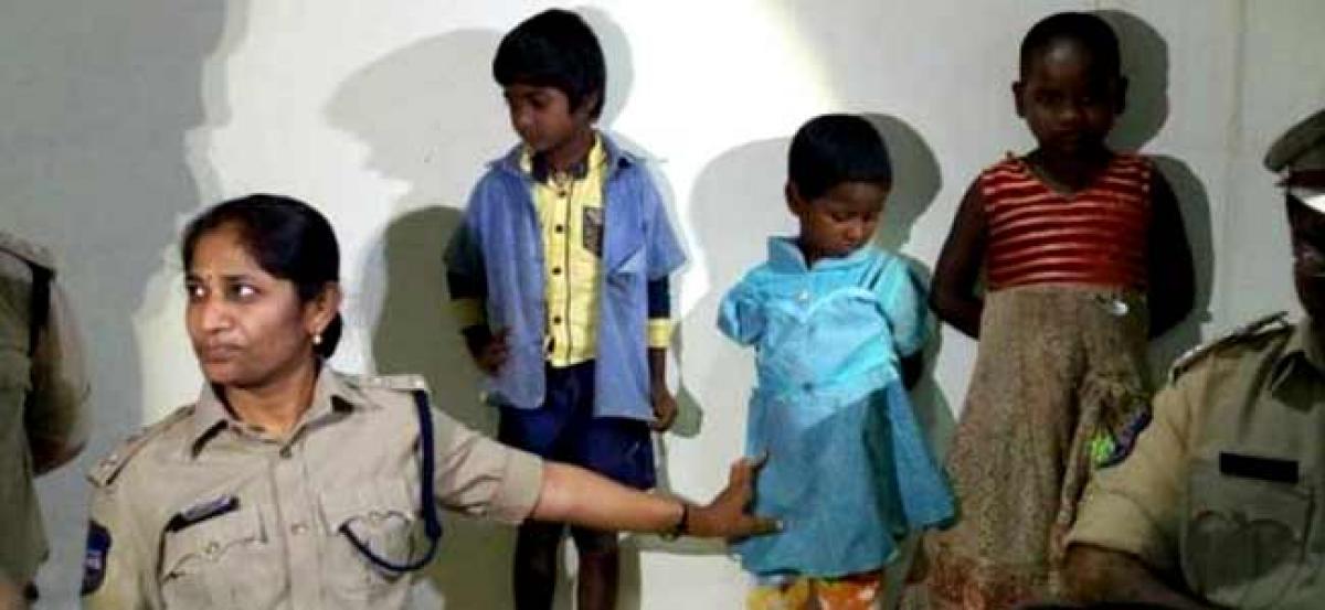 Hyderabad Police rescue three children from kidnappers