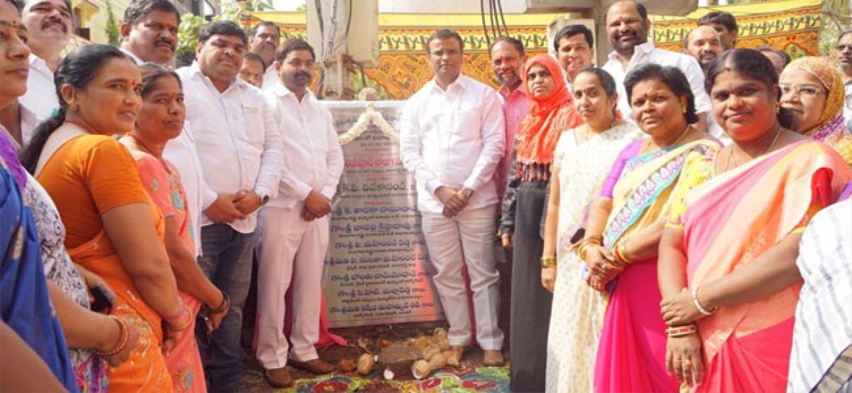 Foundation stones laid at at New Lal Bahadur Nagar