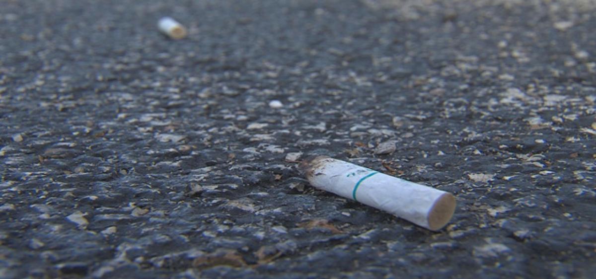 Cigarette butts can be used to make asphalt roads