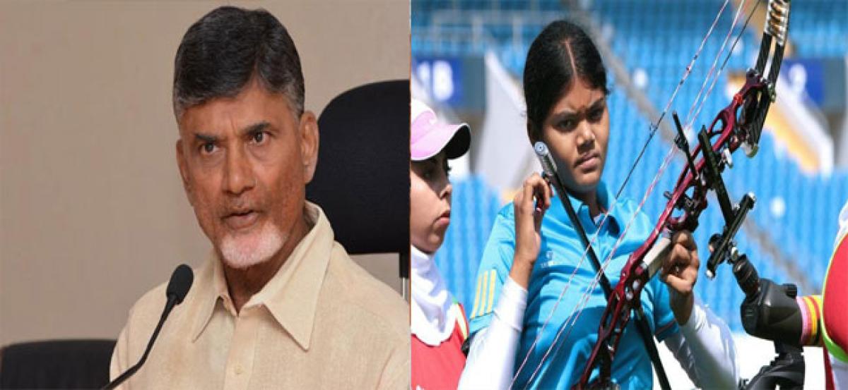 Chief Minister N Chandrababu Naidu announces Rupees 1 crore for Jyothi Surekha