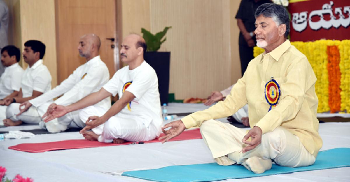 Make Yoga part of your lifestyle, Chandrababu Naidu to people