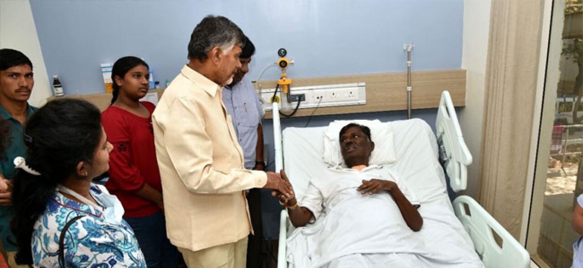 AP CM visits ex-MLA Harish Reddy