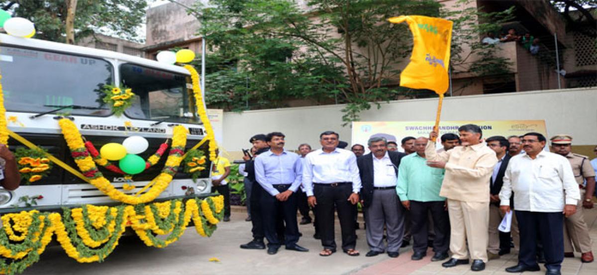 Chief Minister flags off refuse compactor vehicles