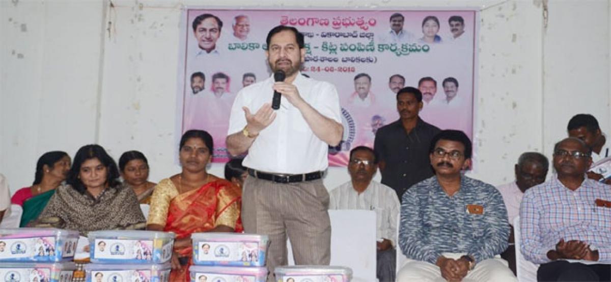 Balika Arogya Raksha scheme launched; Vikarabad Collector