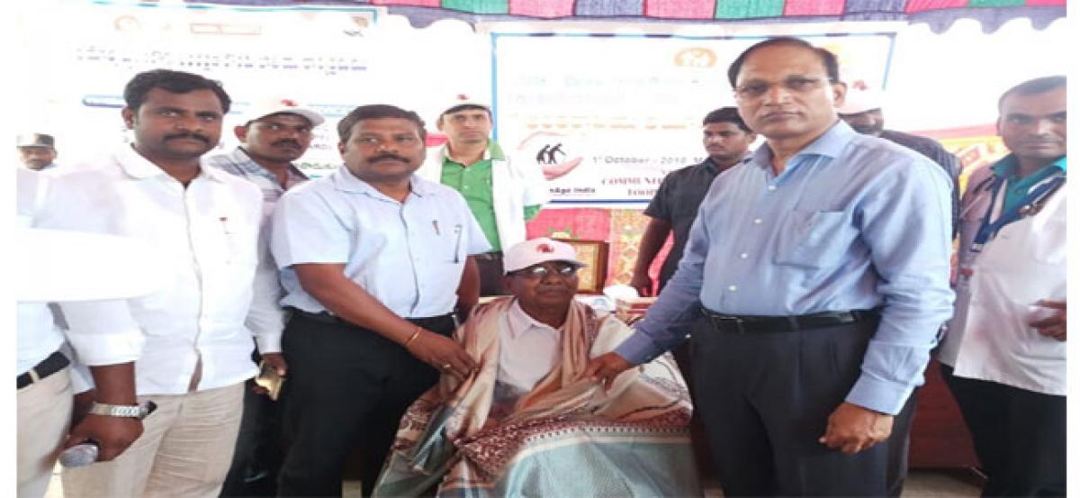 Collector Dharmareddy takes part in World Elder’s Day