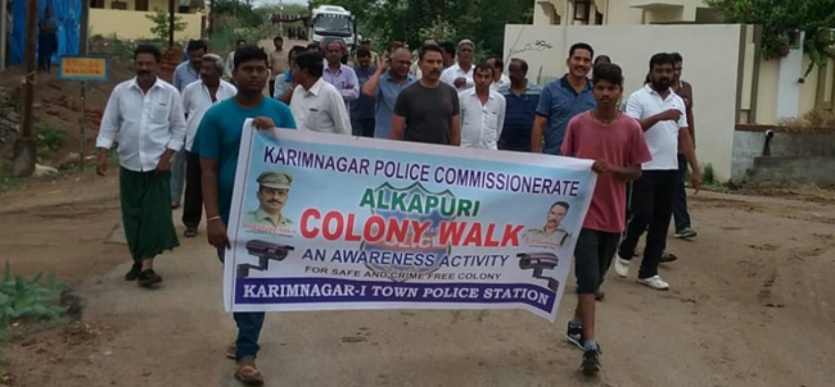 Colony Walk to create crime-free colonies: Karimnagar CP
