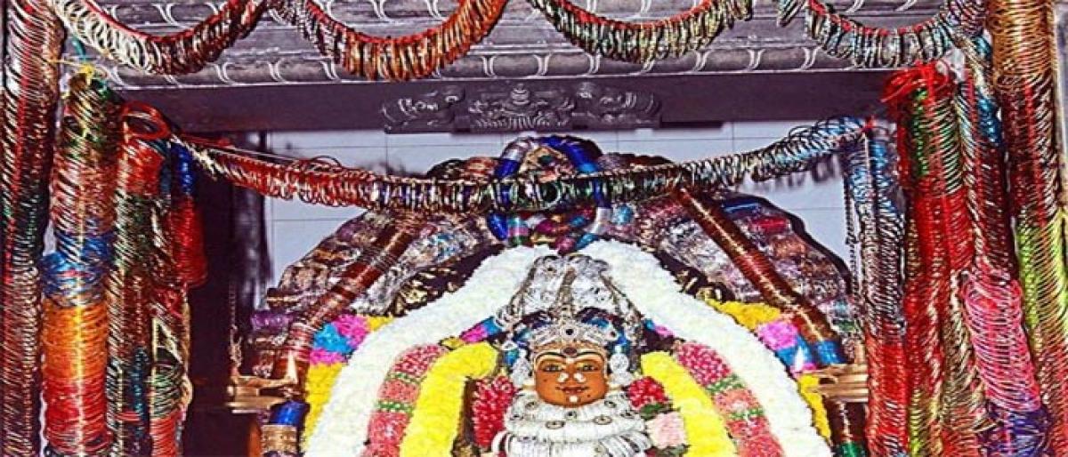 Goddess Durga Adorned With Bangles