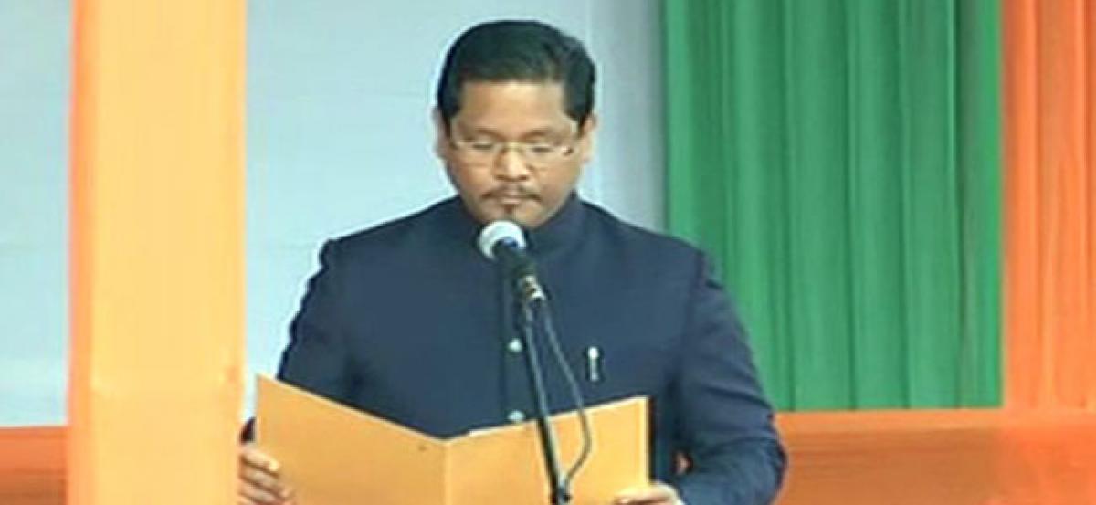 Conrad Sangma takes oath as Meghalaya CM