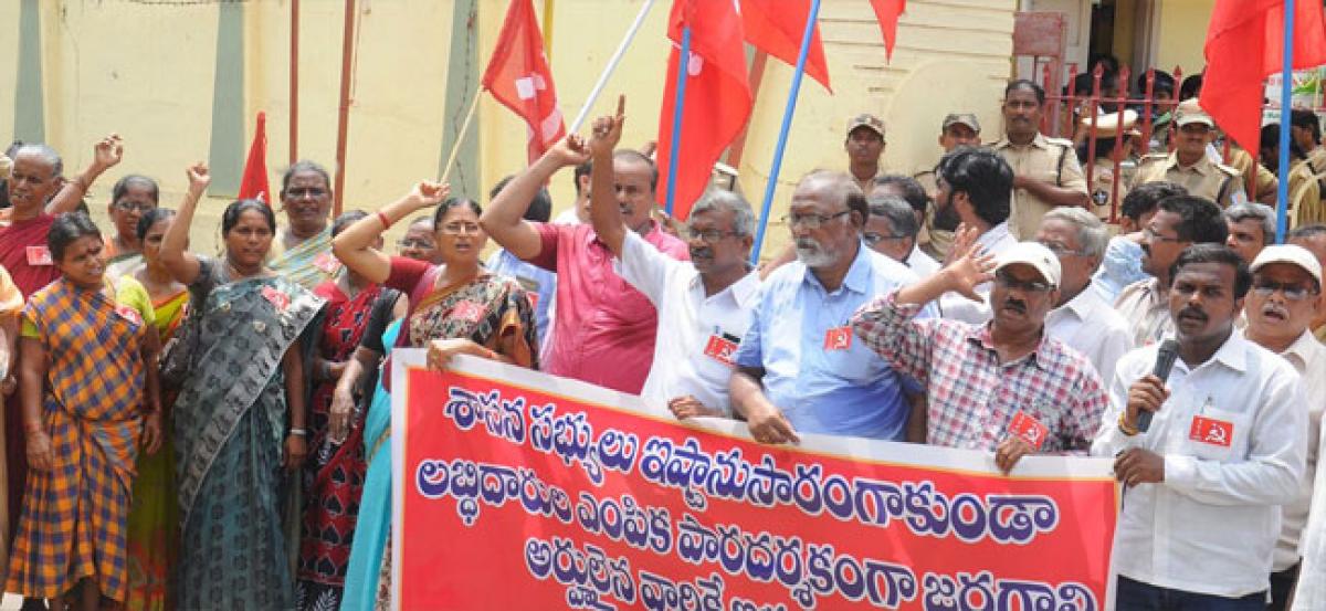 CPM suspects TDP MLAs role in housing scheme