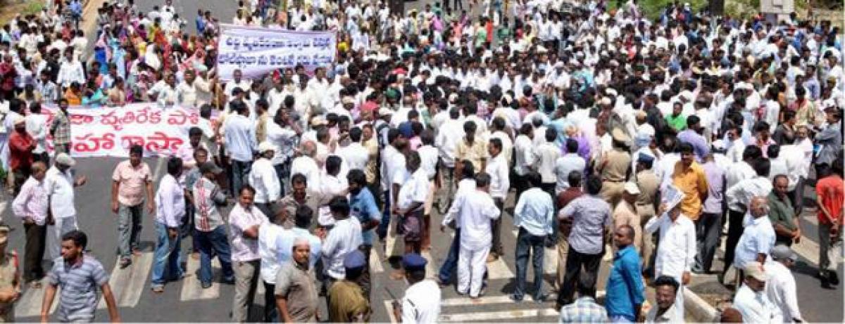 Protest staged for houses