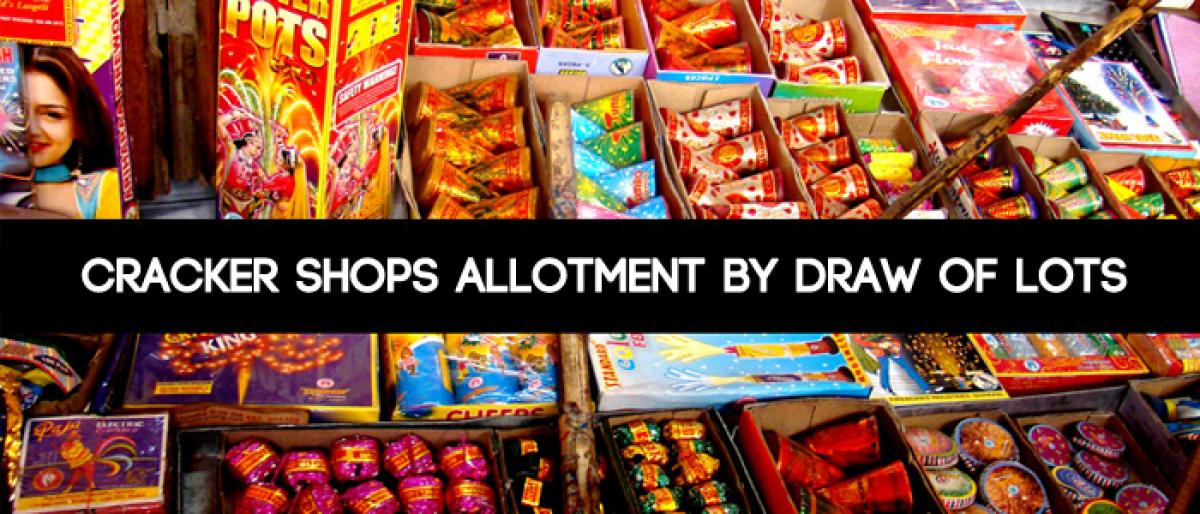 Cracker shops allotment by draw of lots