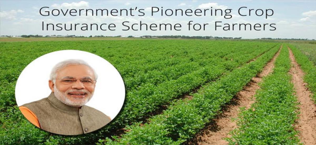 Crop insurance under  Prime Minister Fasal Bima Yojana Scheme